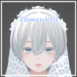 (2item)Flower veil / Flower hairband