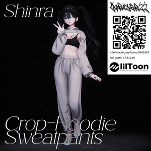 [Shinra - 森羅] Crop hoodie & sweatpants combo