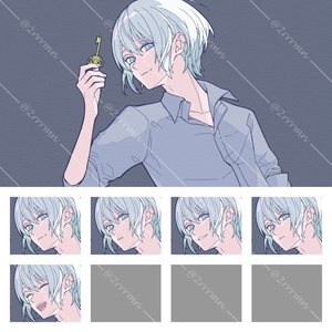 【表情5種】カギを持ったお兄さん【ニューレト...