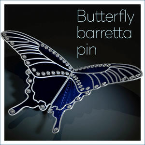 【SALE中！！】buterfly barretta pin