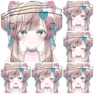 【マヌカ専用】簡単白瞳孔セット（マテリアル＋表情15種） Easy set up White Pupil for MANUKA (Face Animation)) 缩略图 3