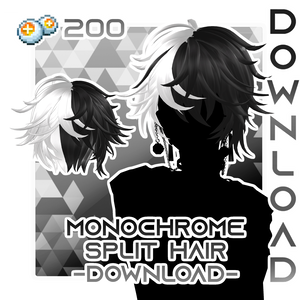 MMD // Monochrome Split Hair