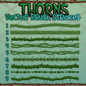 AFFINITY Thorns V1 Vector Brush Set