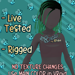 FREE POC Braided Side Part Medium VRoid Hair Preset