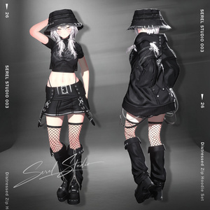 ✨SALE✨ Distressed Zip Hoodie Set【21アバター対応】 缩略图 7