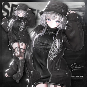 ✨SALE✨ Distressed Zip Hoodie Set【21アバター対応】 缩略图 12