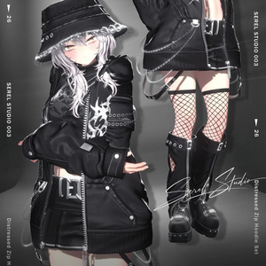 ✨SALE✨ Distressed Zip Hoodie Set【21アバター対応】 缩略图 6