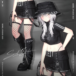 ✨SALE✨ Distressed Zip Hoodie Set【21アバター対応】 缩略图 3