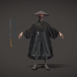 サムライキャラクター Samurai character VRChatアバター  3D Model