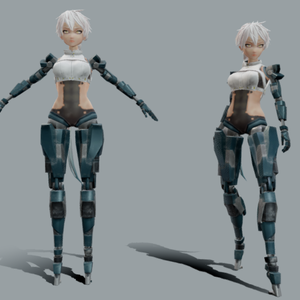 サイバーガール 3Dモデル