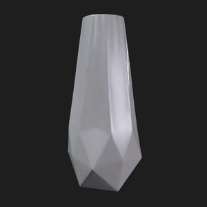【3Dプリント用STL】ファセットツイスト花瓶プランター（ローポリ幾何学・排水穴4・高さ100mm）