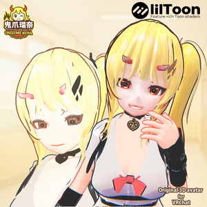 VRChat想定 オリジナル3Dモデル　鬼爪瑠奈