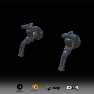 【無料】蛇口（冷水 / 温水）２種セット【３Dモデル】