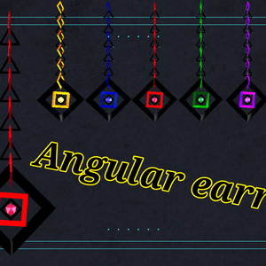 Angular earrings