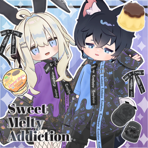 【衣装・小物セット/ギミックつき小物】SweetMeltyAddiction【まめふれんず+6アバター対応】