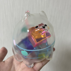 日本玩具制作所 CUTIE トリケラ ピンク×グリーン ソフビ