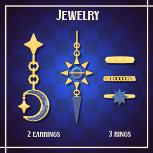 Star Moon Jewelry Set