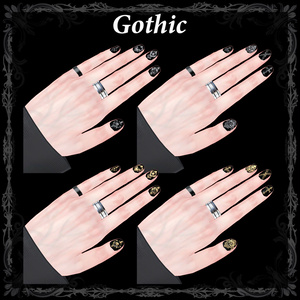 【斑霞-Hanka-対応】BlackNailSet｜VRC想定 #NeRosaVRC 缩略图 3