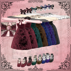 【複数アバター対応】MistyPetal クラシカルワンピース #NeRosaVRC 缩略图 4