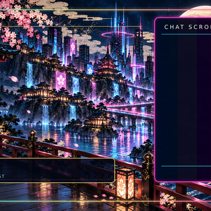 NEO EDO｜浮世絵サイバーパンク配信画面セット【OBS・VTuber向け】