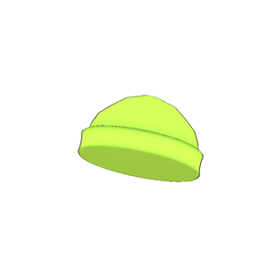 ニット帽黄緑