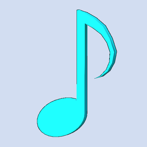 八分音符(水色)