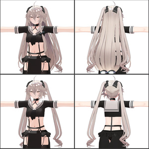 【シノノメ対応】リボンつきツインテール 缩略图 3