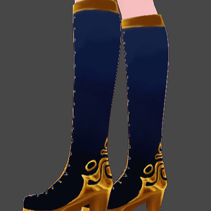 Blue/Gold Heeled Boots