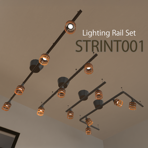 【VRインテリア】ライティングレール(ダクトレール)セット STRINT001