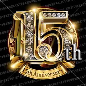 15周年PSD素材（豪華でキラキラPhotoshop素材）