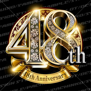 48周年PSD素材（豪華でキラキラPhotoshop素材）
