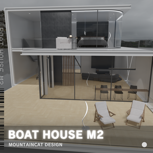 3Dモデル [Boat House M2]