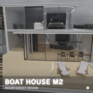 3Dモデル [Boat House M2]