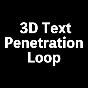 Adobe After Effects FFX素材 3D テキスト 貫通 ループ コレクション_3D Text Penetration Loop Collection