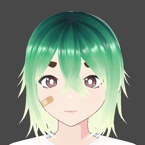 super green hair texture