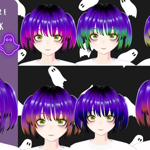 Purple with colored faded to black tips hair texture  mega pack 