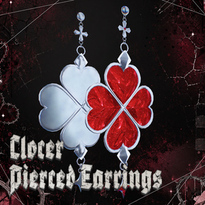 【VRC向けAccessory】Clover pierced earrings