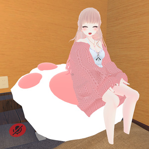 (無料)【VRChat】肉球クッション FBX unitypackage 缩略图 3