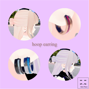 【VRChat】hoop earring FBX unitypackage