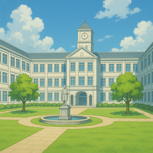 学校の中庭