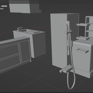 3Dプリント用 家具/照明/設備のデータ(.blend)