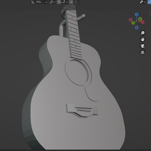 ギターとギタースタンドの３Dモデル
