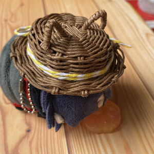 ぬい服 16cm 着ぐるみ リボン ねこ 黒 紫 レース - myfave - BOOTH