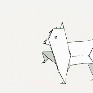 【静止画素材】折り紙（犬）