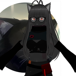 黒猫メガネのVRアバター