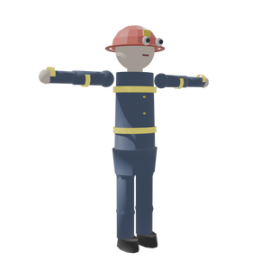 ローポリ 3Dモデル 消防士 | Unity / Blender対応 | FBX / OB