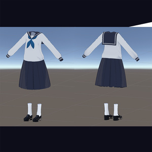 オリジナル衣装:セーラー服AAbody専用【Unity2022】 缩略图 3