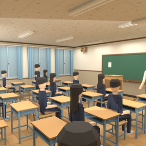 日本の学校 ローポリ3Dモデルパック 28点｜VRChat・Unity向け
