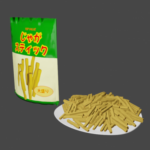 スナック菓子（Blenderデータ）