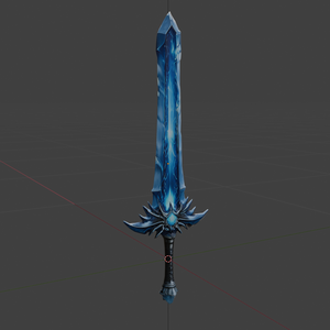 【3Dモデル】ファンタジー 武器 氷の大剣1